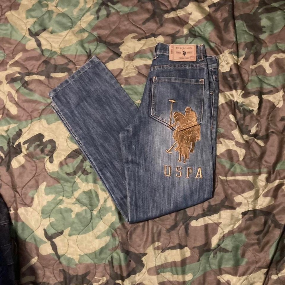 Vintage Y2K Us polo Assn embroidered slim straight cut‎ jeans size 26/28